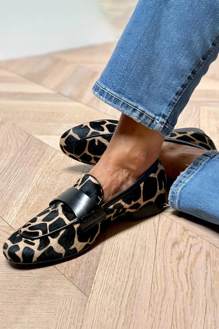 Josie Women's Animal Print Low Heel Loafers, view 3