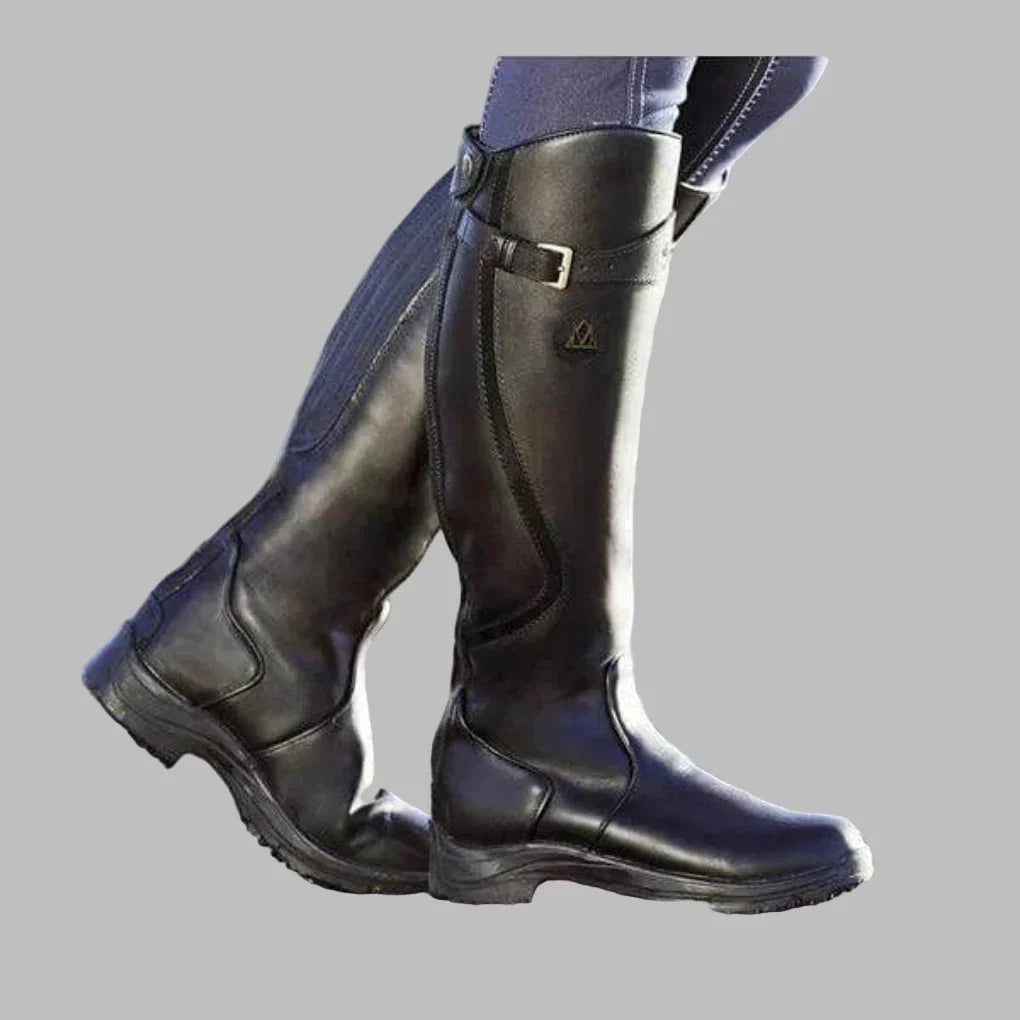 Marnie Women's Block Heel Leather Boots, view 2