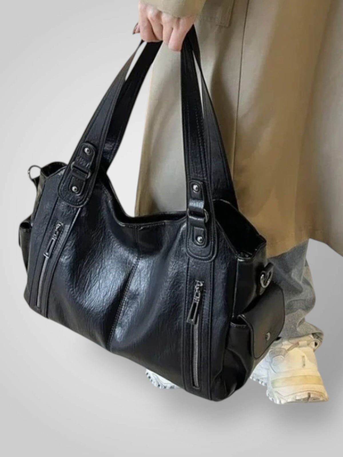 Savannah Women's Faux Leather Shoulder Bag, view 8