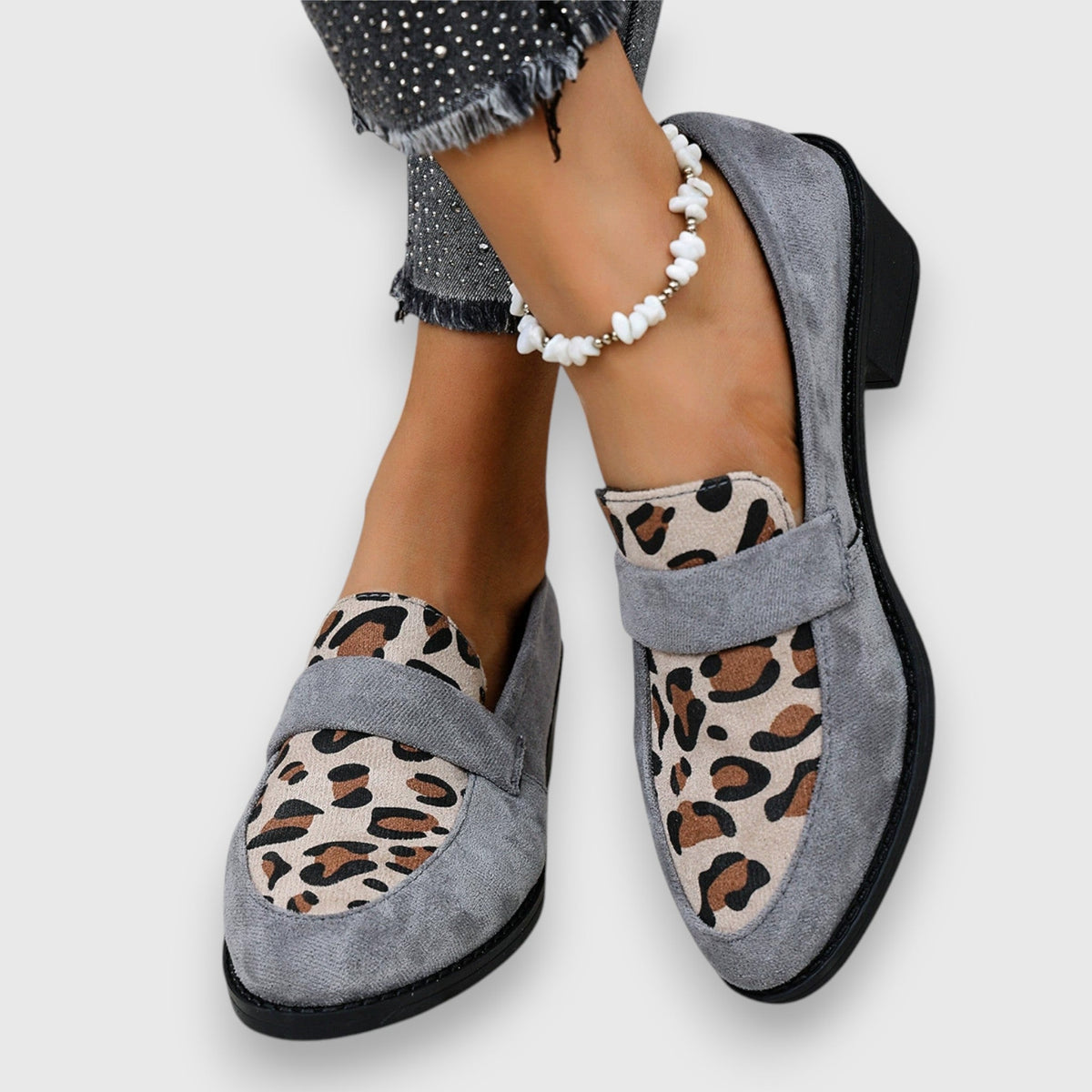 Brunika Women's Leopard Print Loafers, view 5