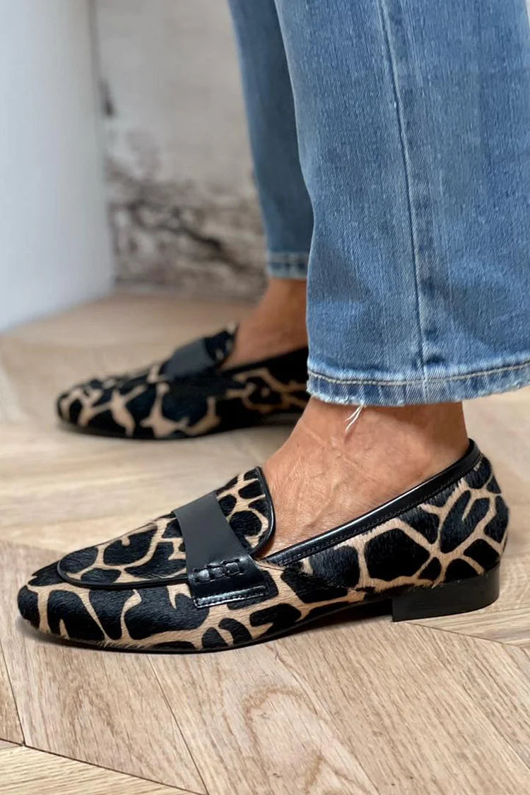 Josie Women's Animal Print Low Heel Loafers, view 4
