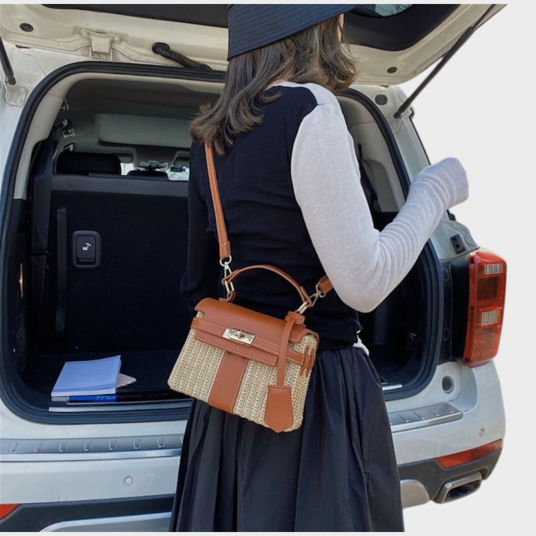Rochelle Women's Woven Leather Handbag, view 6