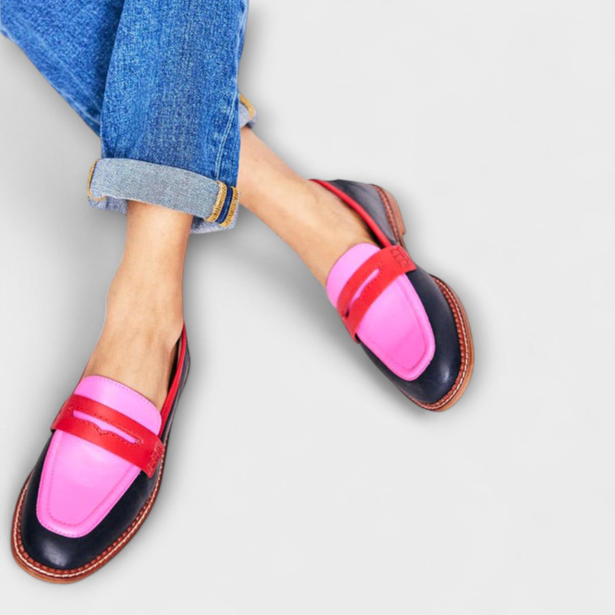 Lynette Women's Round Toe Low Heel Loafers, view 1