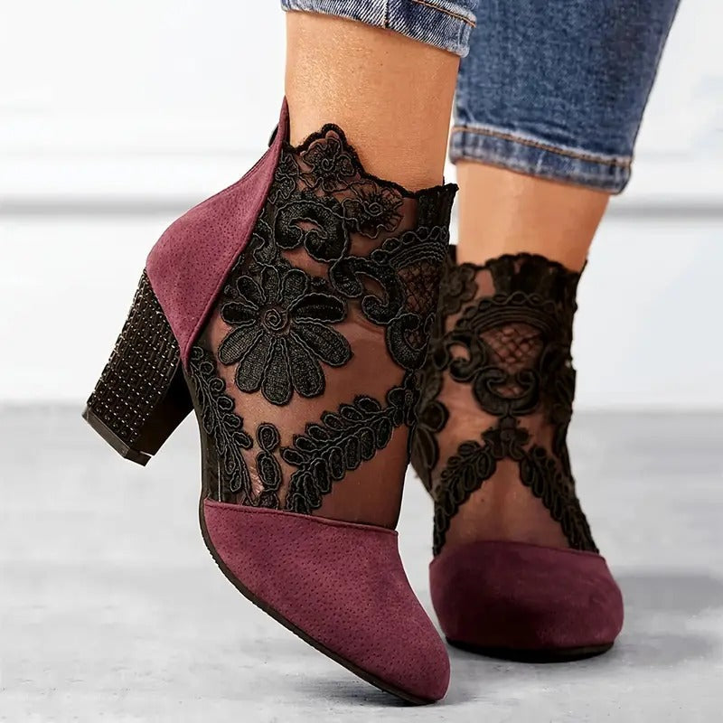 Edith Women's Floral Lace Heels, view 1