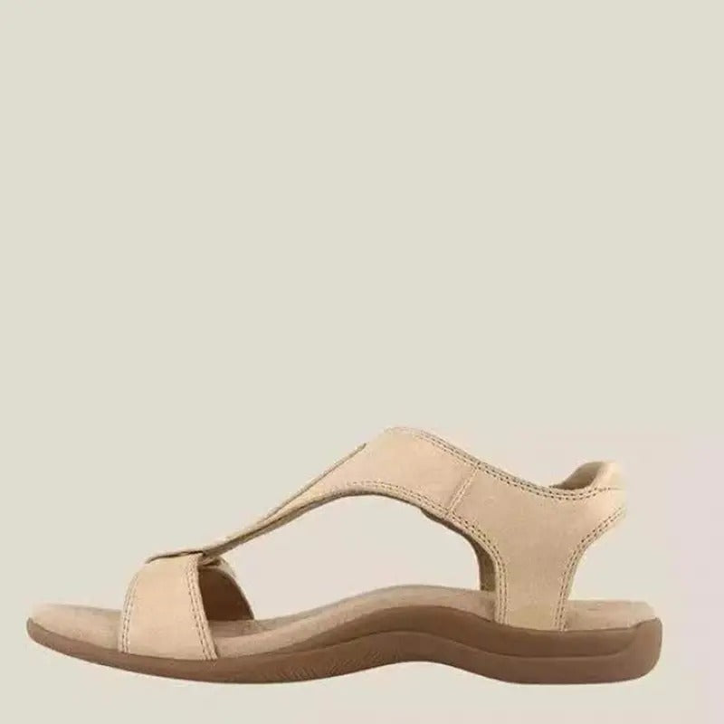 Ottilie Women's Cross Strap Open Toe Flat Sandals, view 4