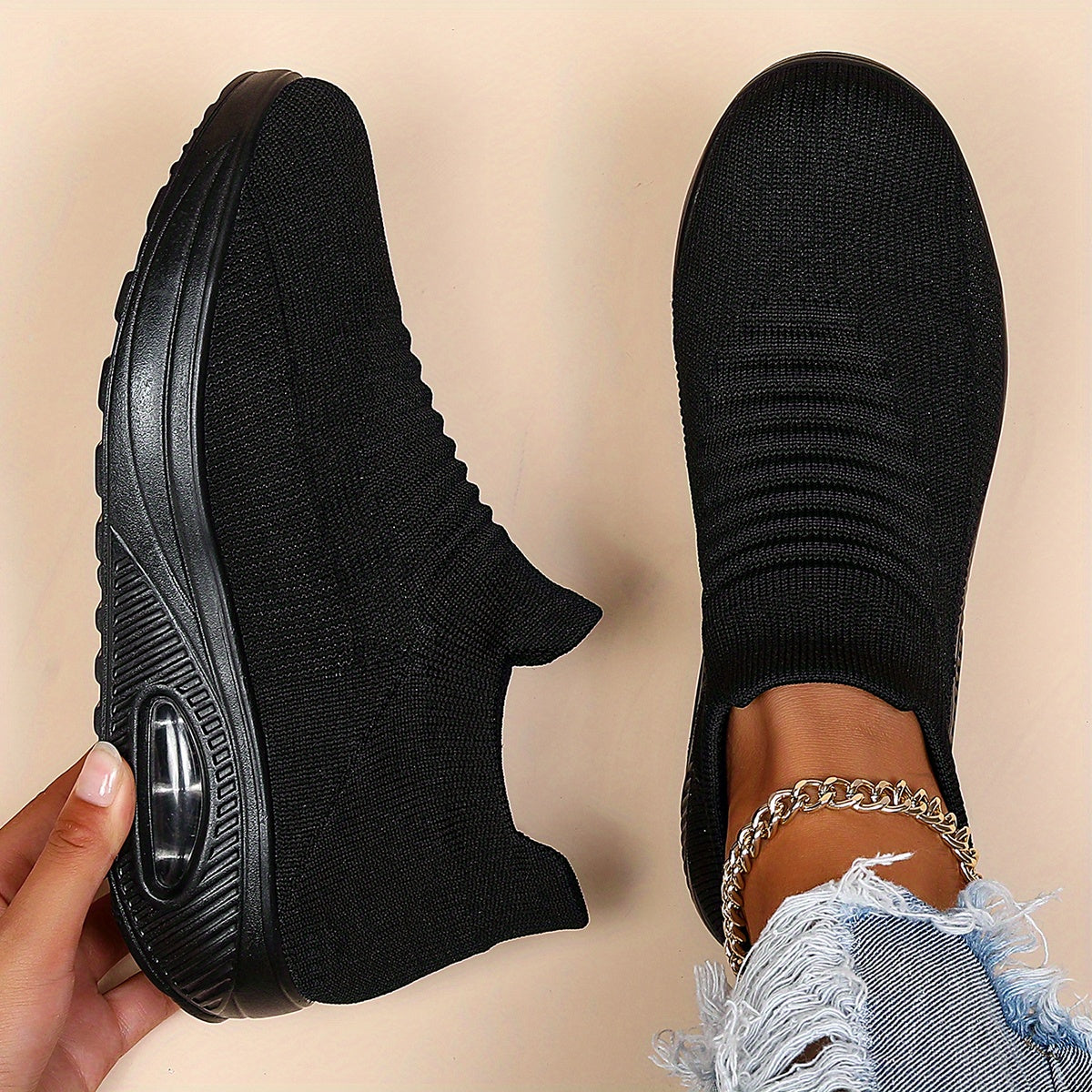 Eliza Women's Knit Slip On Trainers, view 2