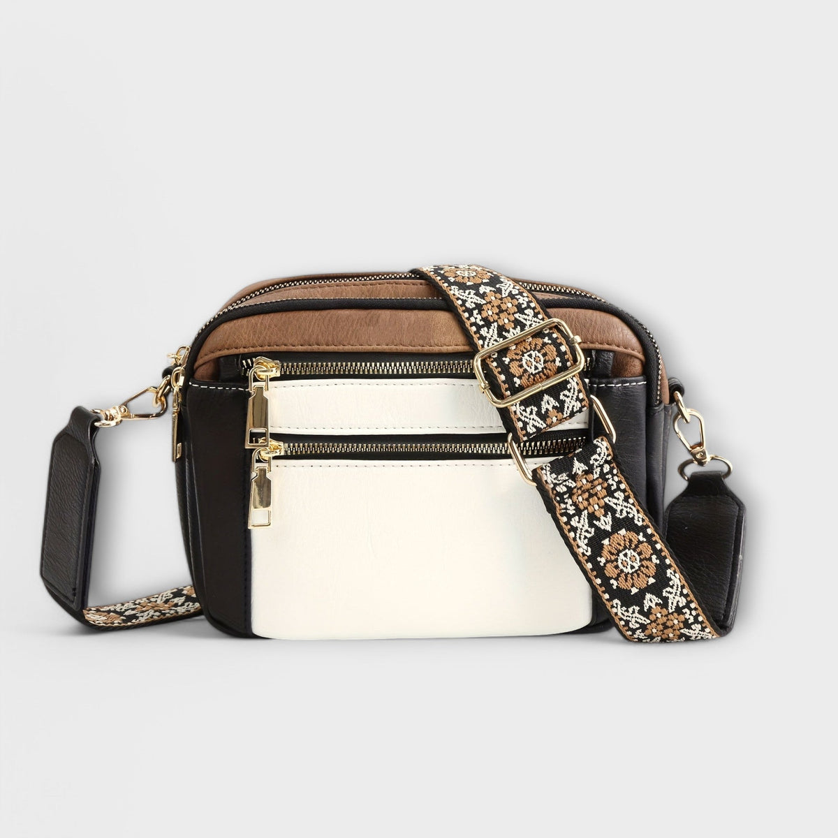 Elain Women's Retro Faux Leather Crossbody Bag, view 7