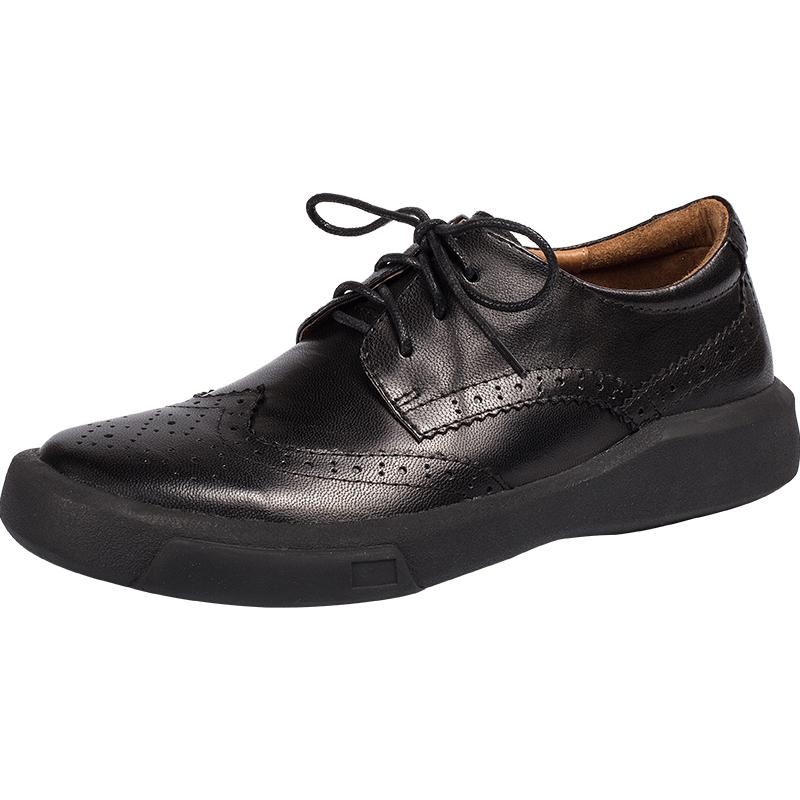 Agnes Women's Sheepskin Wingtip Brogue Oxford Shoes, view 9