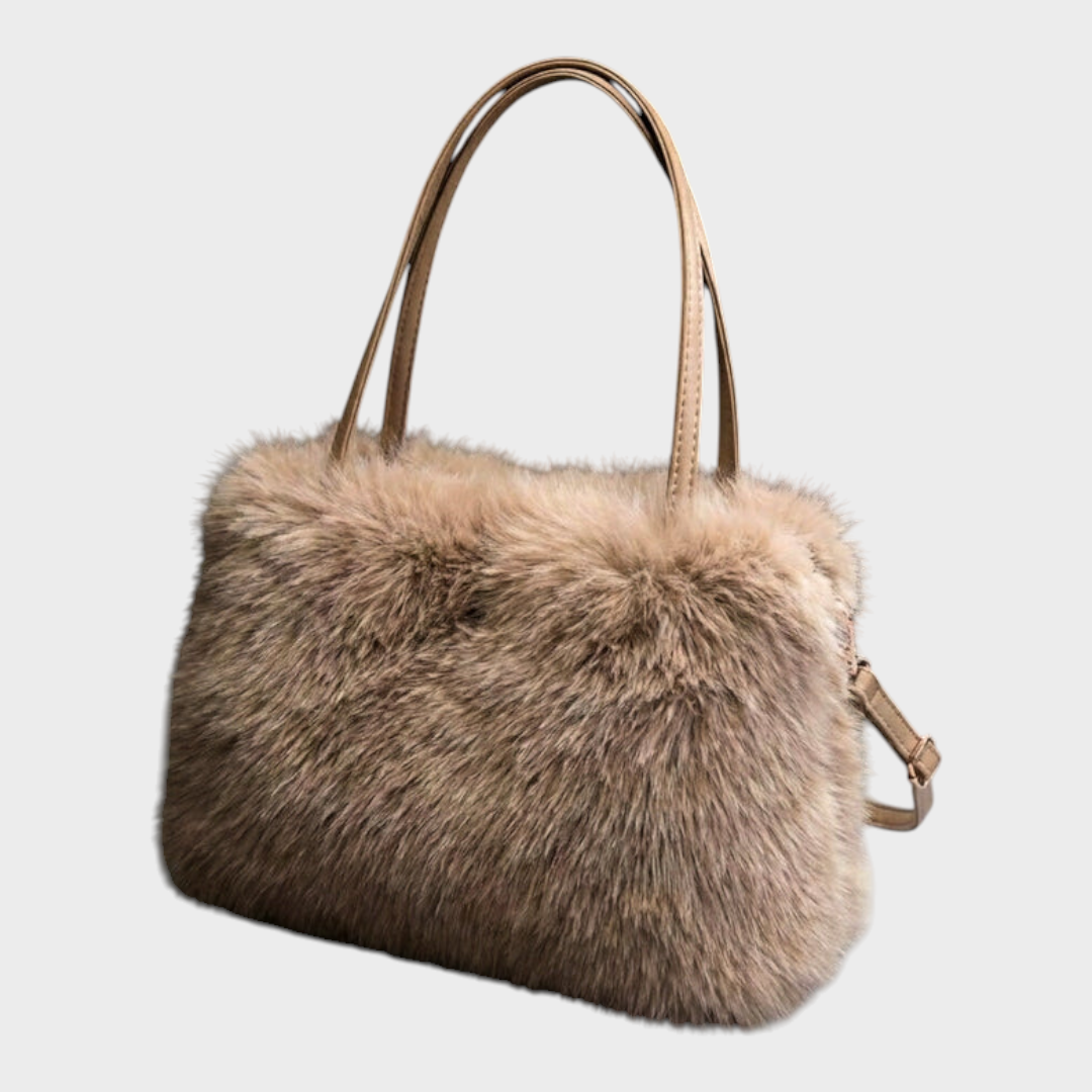 Cecelia Women's Faux Rabbit Fur Handbag, view 3