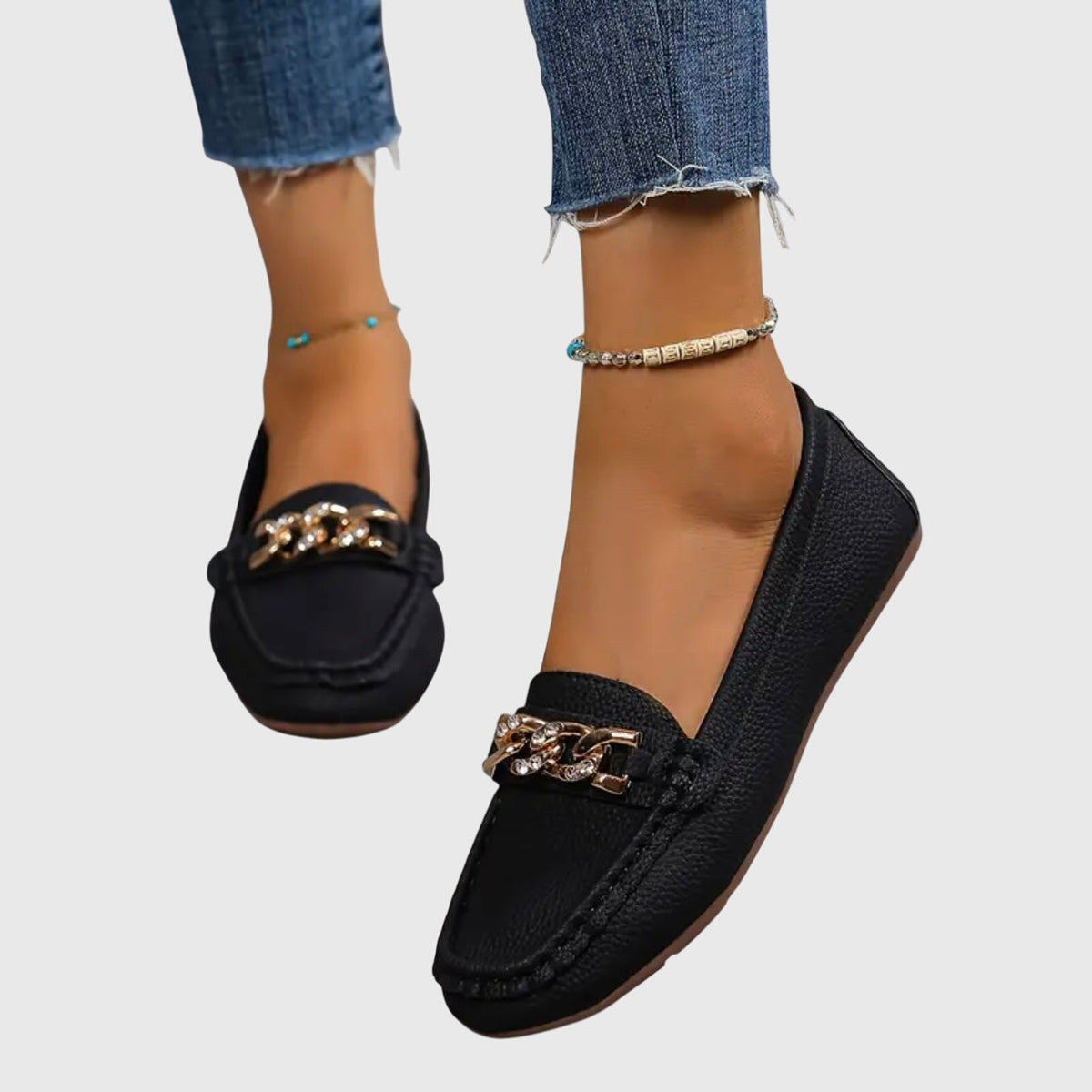 Melissa Women's Gold Tone Chain Loafers, view 10
