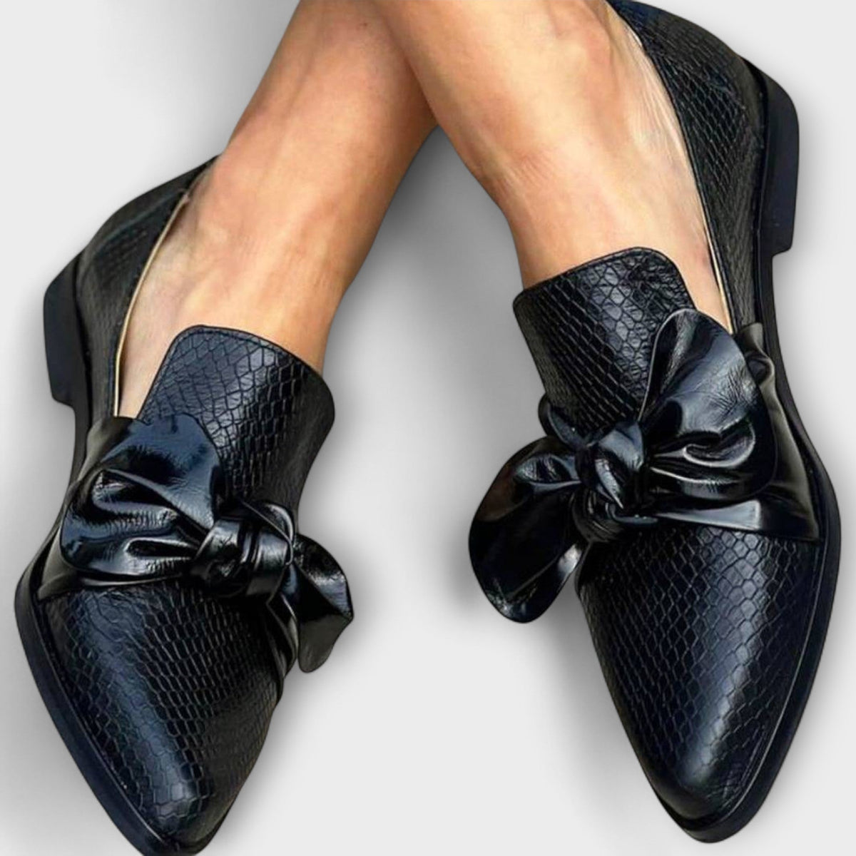 Oliana Women's Oversized Bow Slip On Loafers, view 1