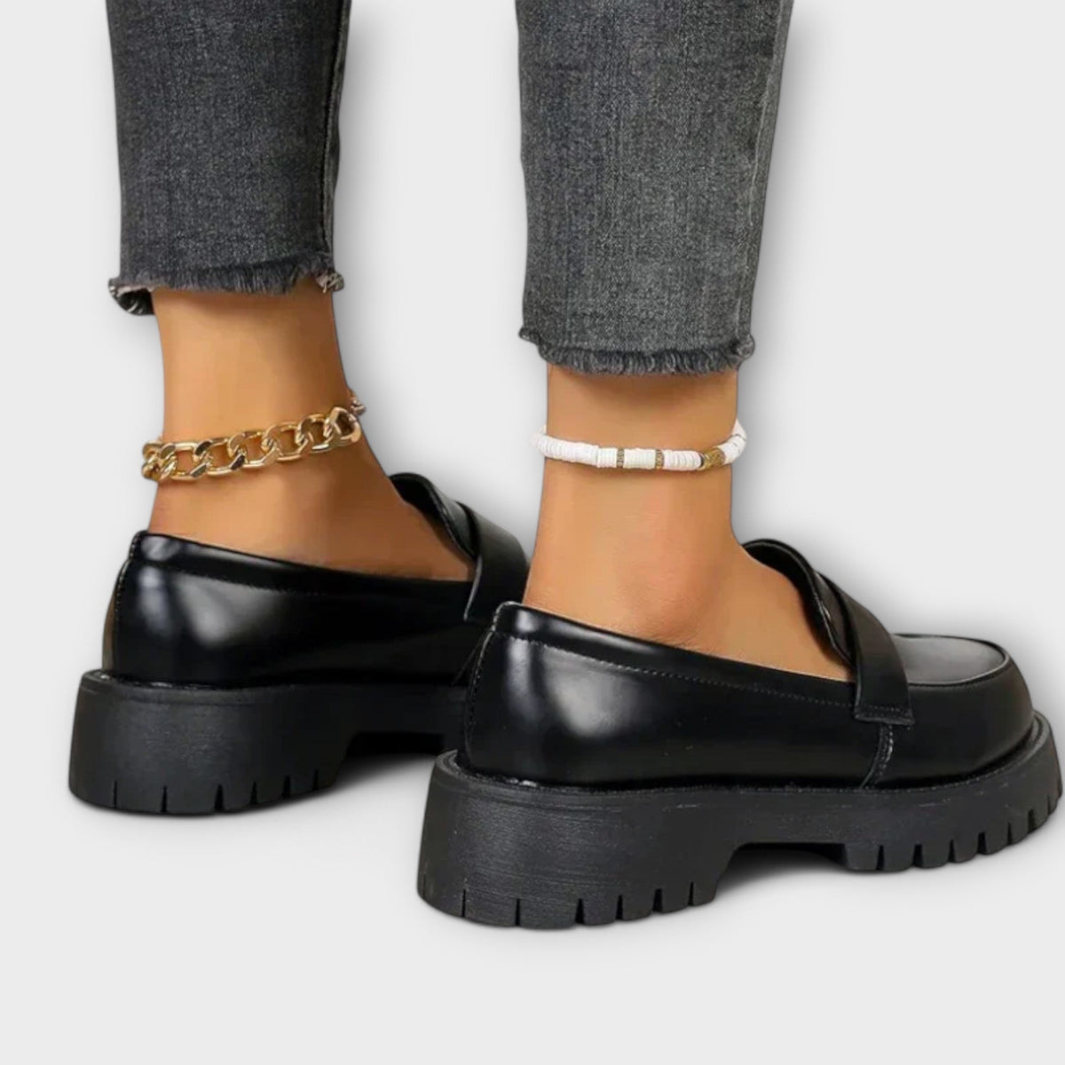 Pia Women's Black Loafers, view 2