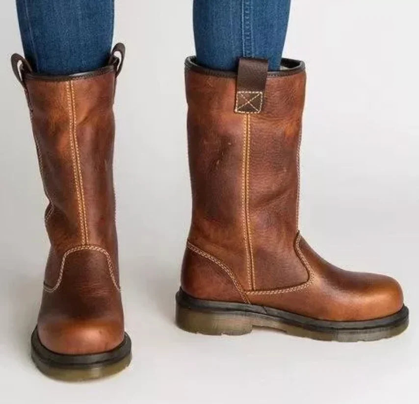 Lorelei Women's Round Toe Lined Leather Boots, view 1