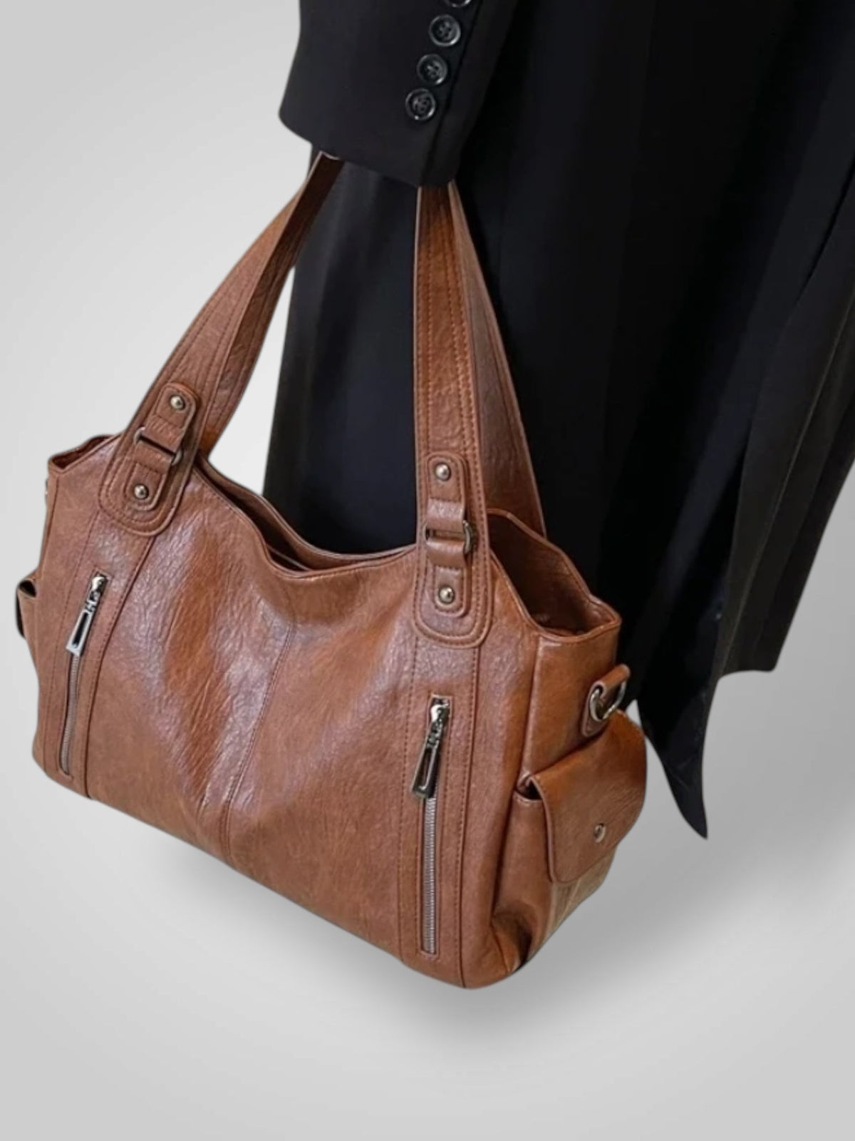 Savannah Women's Faux Leather Shoulder Bag, view 6