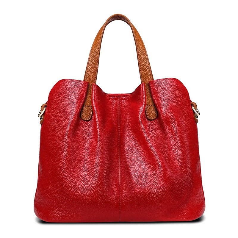 Alana Women's Cowhide Leather Litchi Grain Handbag, view 5