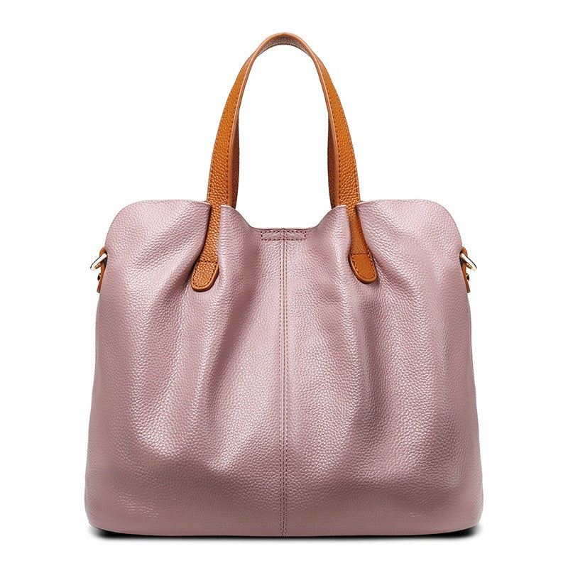 Alana Women's Cowhide Leather Litchi Grain Handbag, view 4