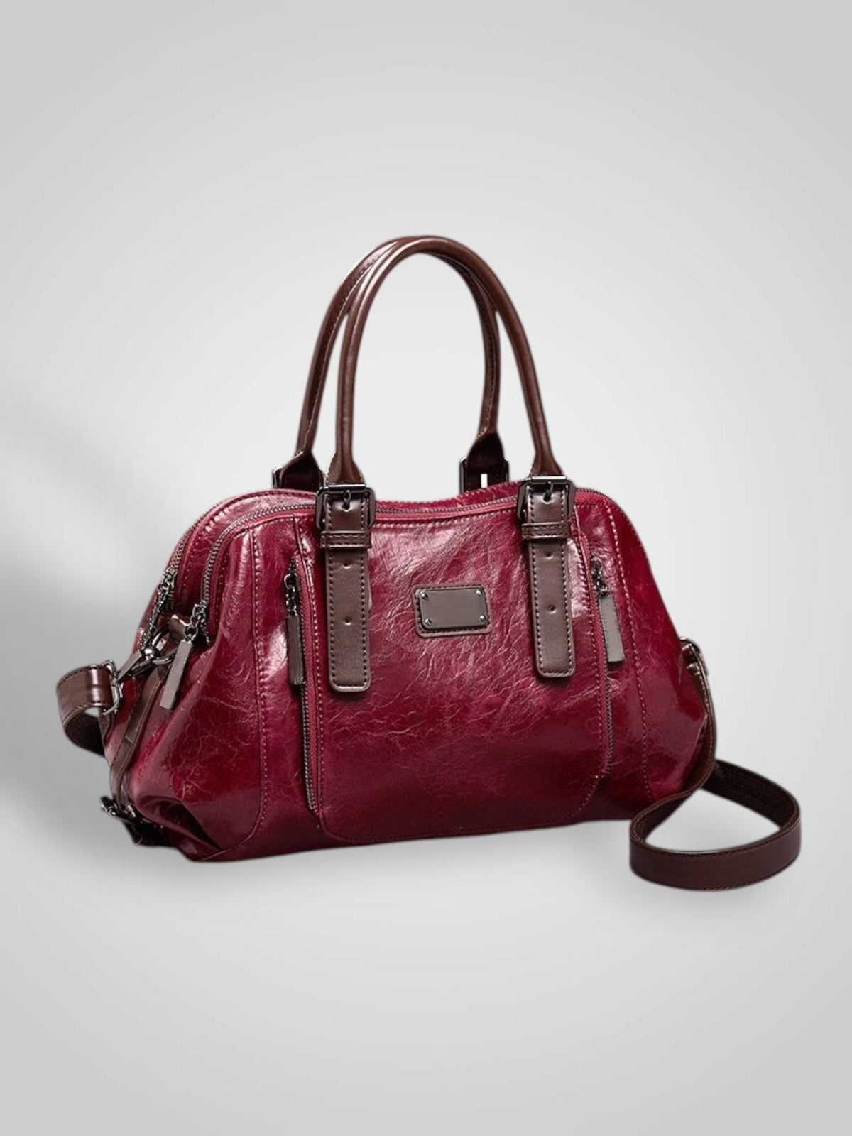 Villa Women's Plain Leather Handbag, view 7