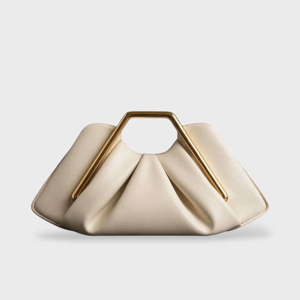 Martha Women's Origami Fold Gold Handle Clutch Bag, view 6