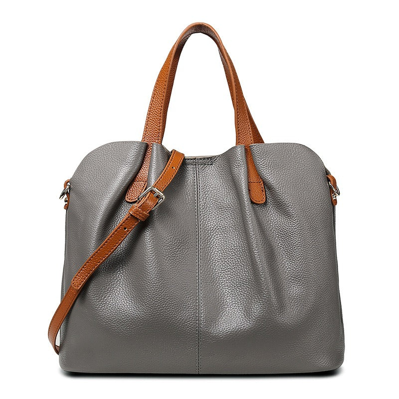 Alana Women's Cowhide Leather Litchi Grain Handbag, view 2