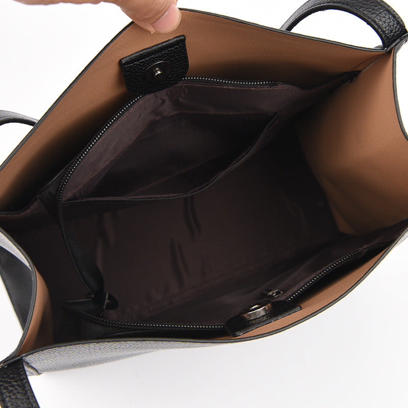 Mariah Women's Leather Zip Top Shoulder Bag, view 5