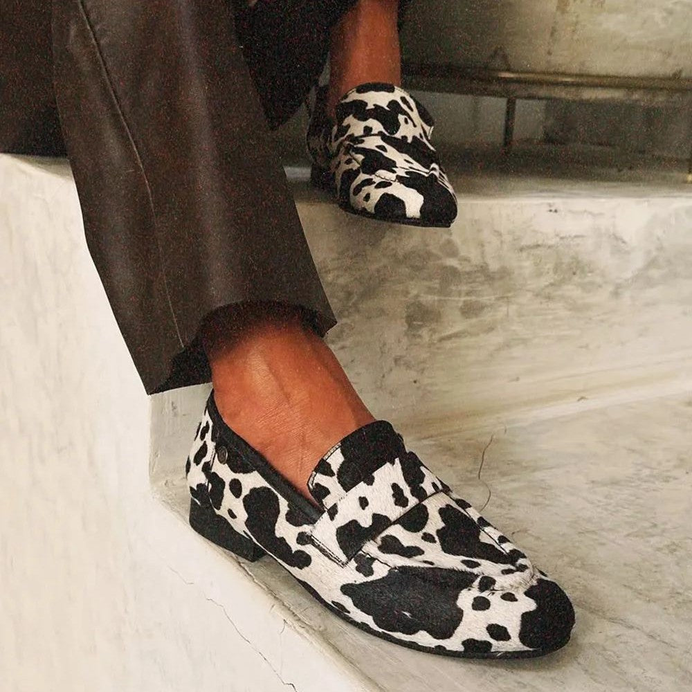 Brynn Women's Animal Print Slip On Loafers, view 1