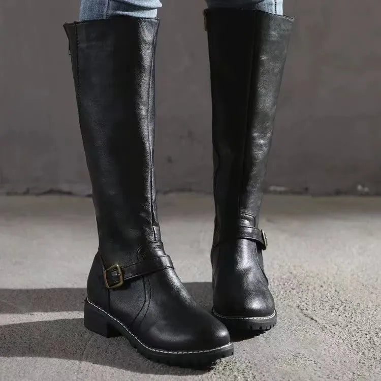 Sylvie Women's Buckle Detail Leather Boots, view 7