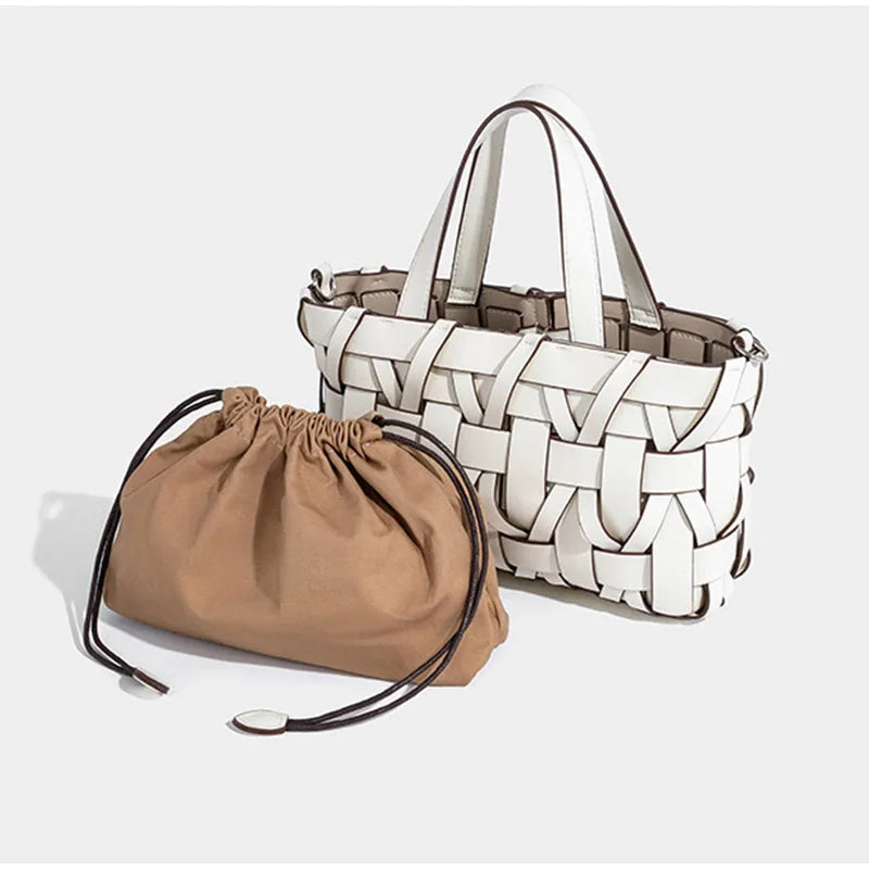 Annita Women's Woven Top Handle Handbag, view 6