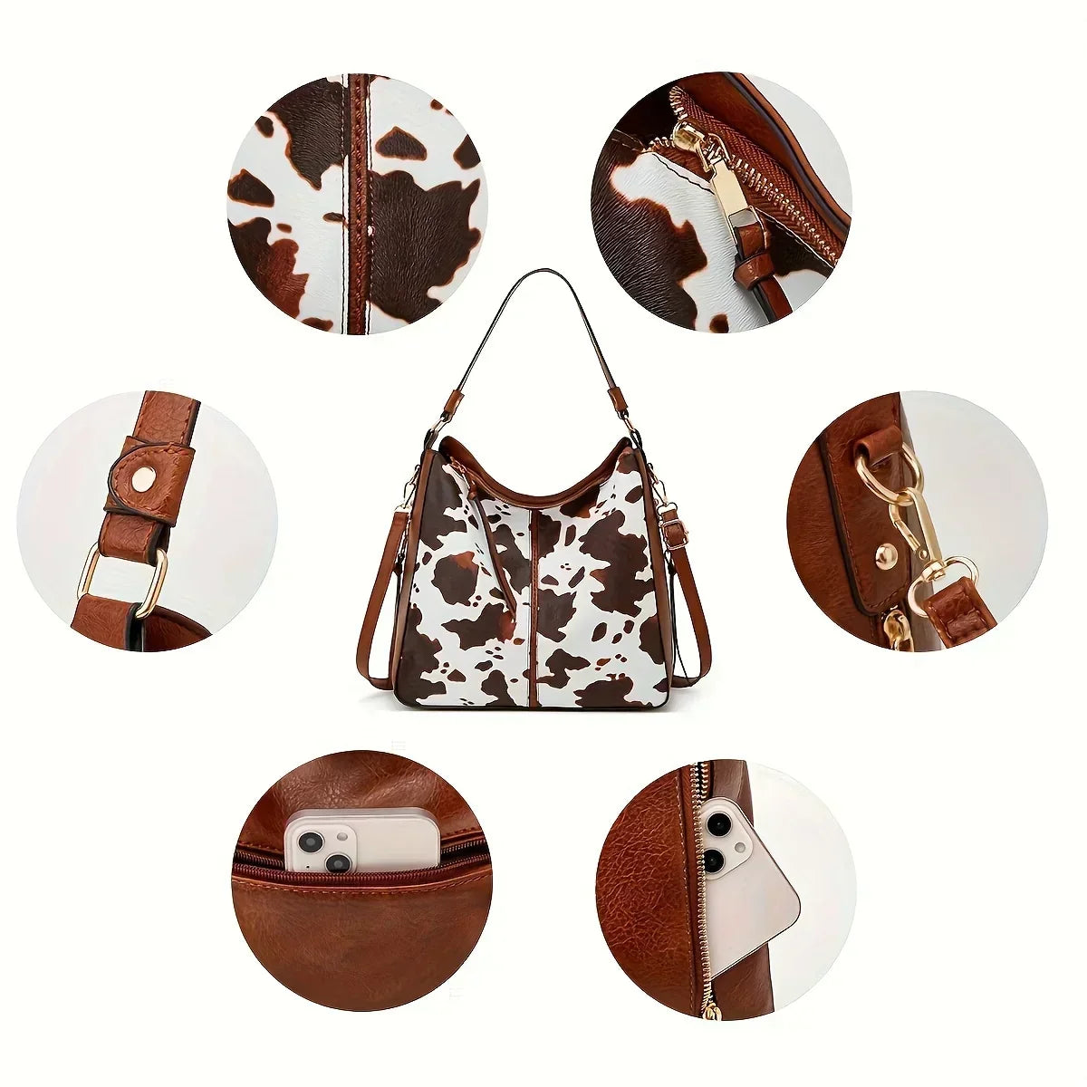 Evengelia Women's Printed Tote Bag With Wristlet, view 5