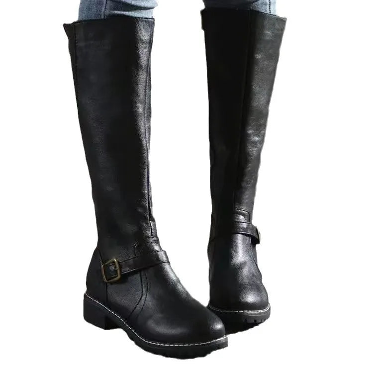 Sylvie Women's Buckle Detail Leather Boots, view 5