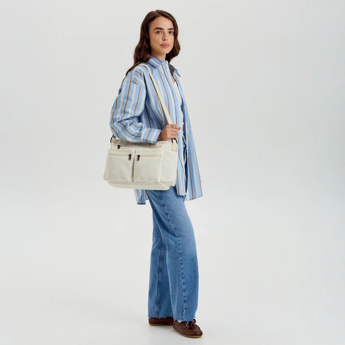 Kanna Women's Corduroy Crossbody Bag, view 29