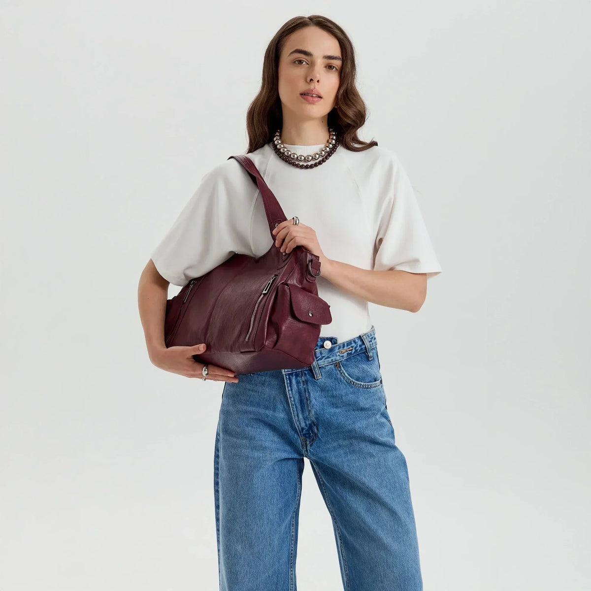 Launa Women's Faux Leather Crossbody Bag, view 38