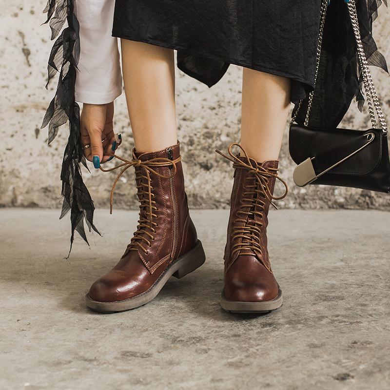 Romy Women's Sheepskin Chunky Side Zip Ankle Boots, view 2