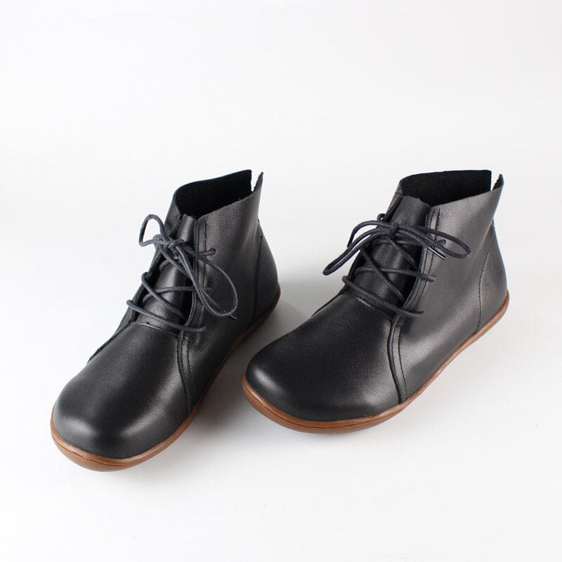 Etta Women's Round Toe Lace Up Leather Ankle Boots, view 10