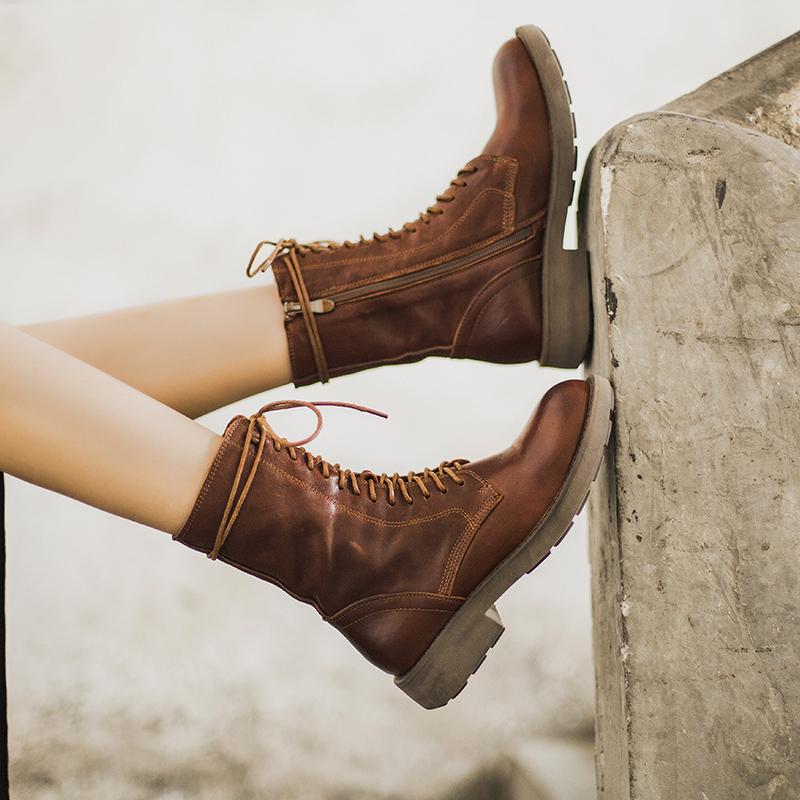 Romy Women's Sheepskin Chunky Side Zip Ankle Boots, view 1