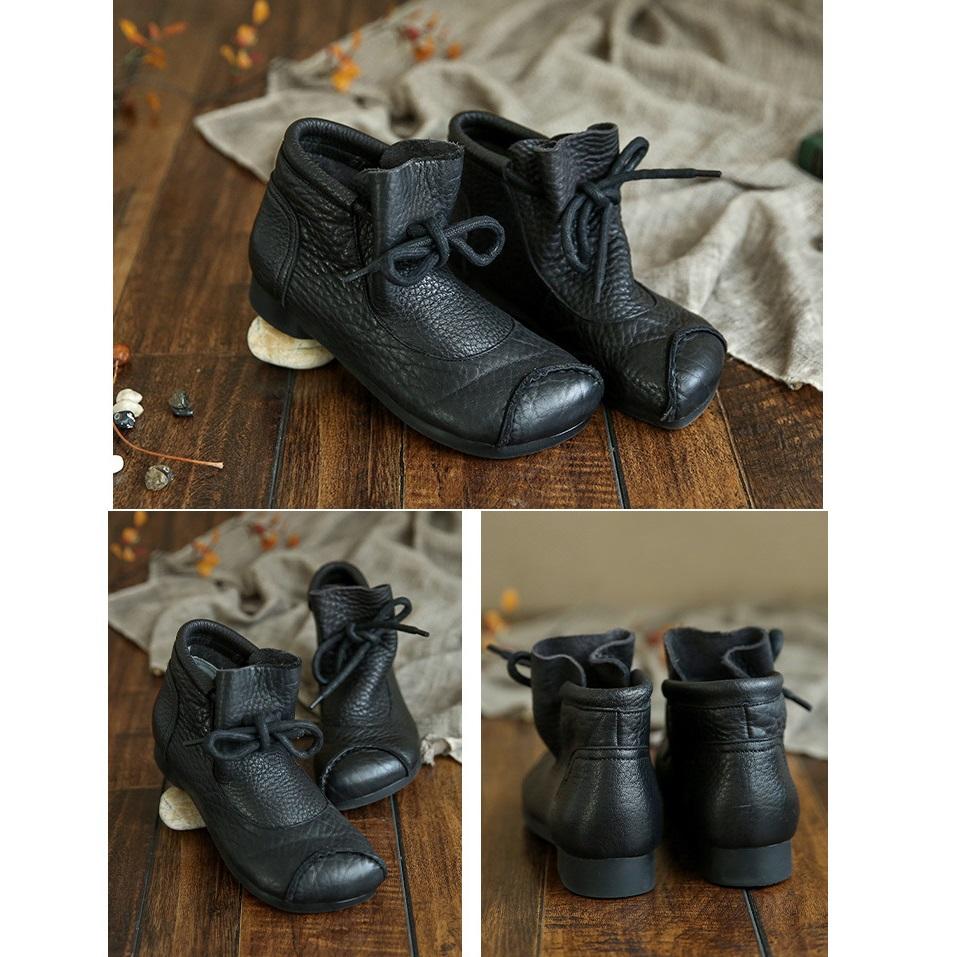 Liv Women's Faded Finish Lace Up Ankle Boots, view 4