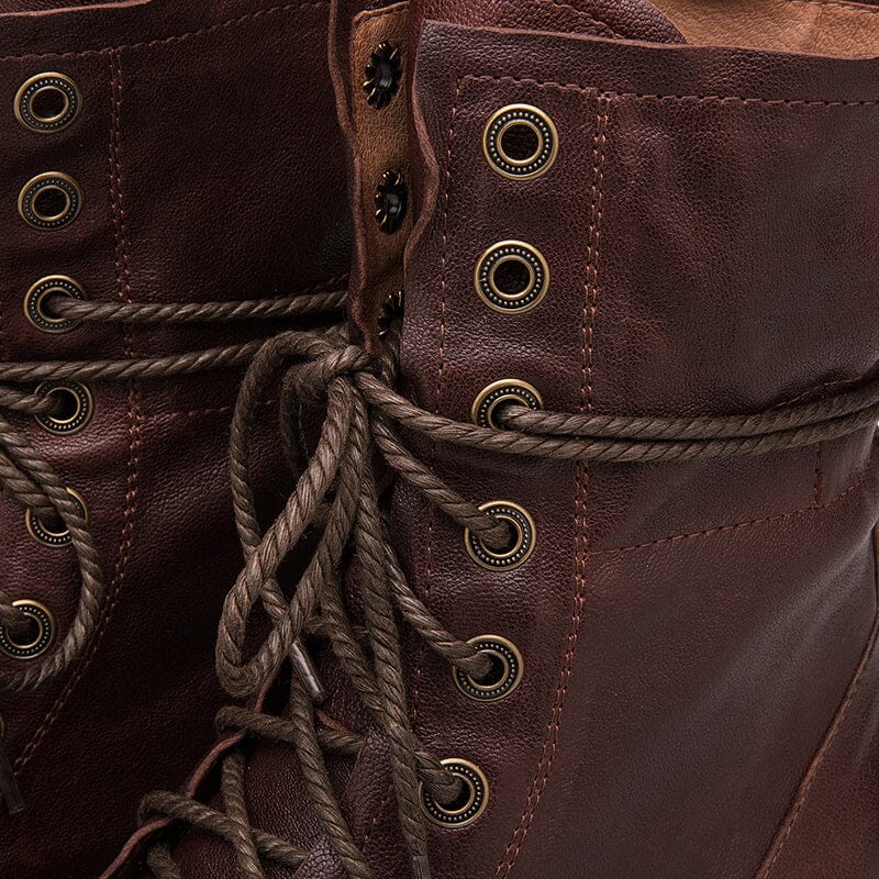 Enid Women's Sheepskin Lace Up Combat Boots, view 14