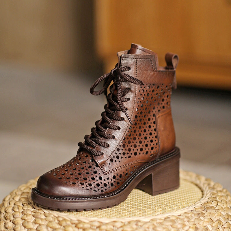 Winifred Women's Block Heel Lace Up Ankle Boots, view 4