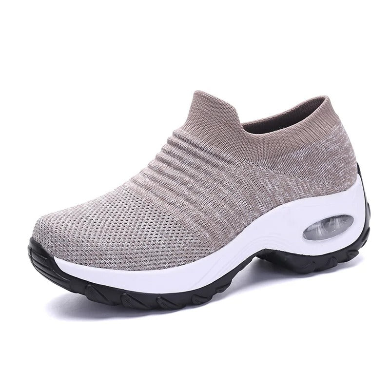 Pearl Women's Knit Slip On Trainers, view 7