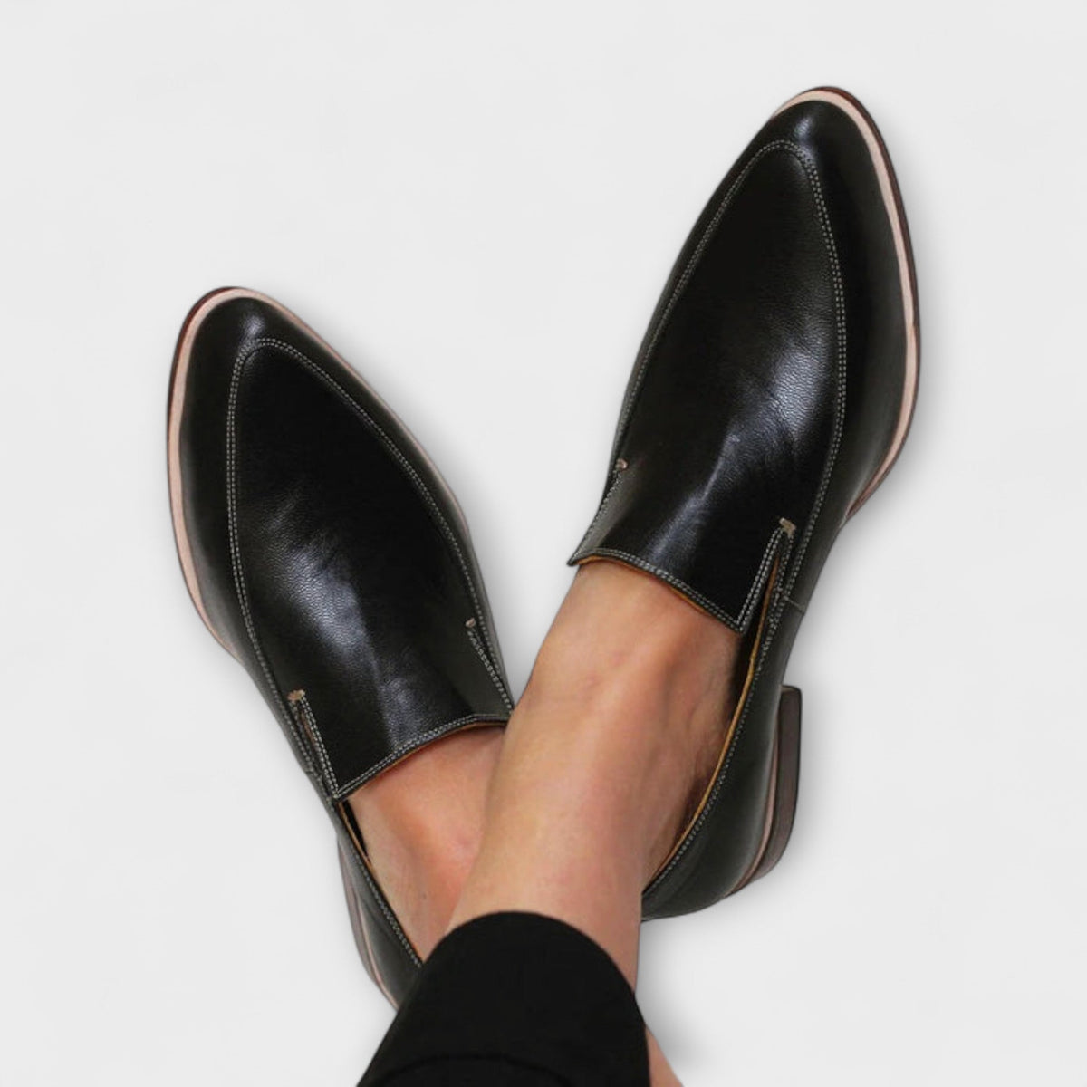 Jhazmiel Women's Classic Black Loafers, view 2