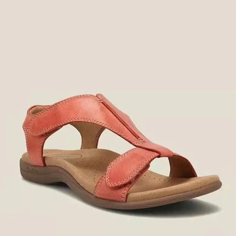 Ottilie Women's Cross Strap Open Toe Flat Sandals, view 5