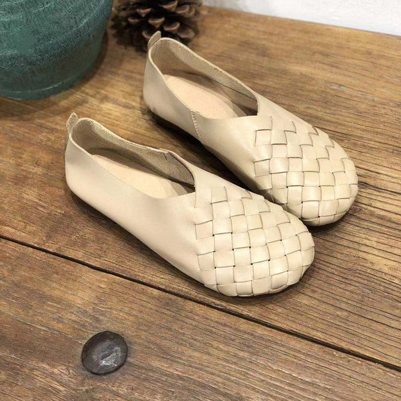 Stella Women's Woven Round Toe Flat Shoes, view 5