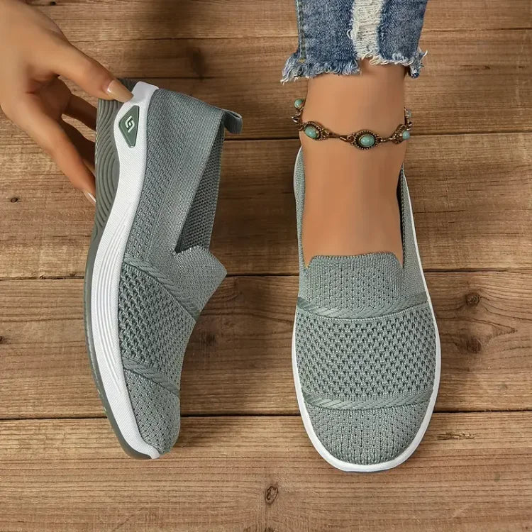 Juliet Women's Slip On Textile Trainers, view 1