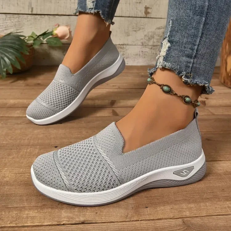 Juliet Women's Slip On Textile Trainers, view 5