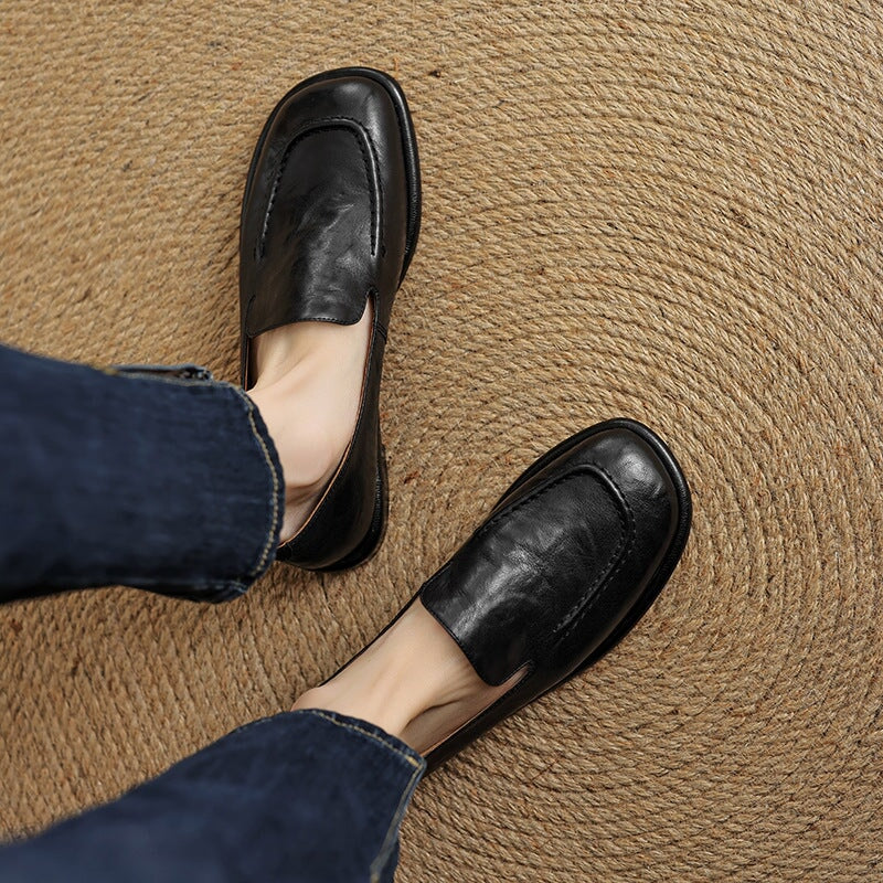 Ava Women's Slip On Sheepskin Flat Loafers, view 6