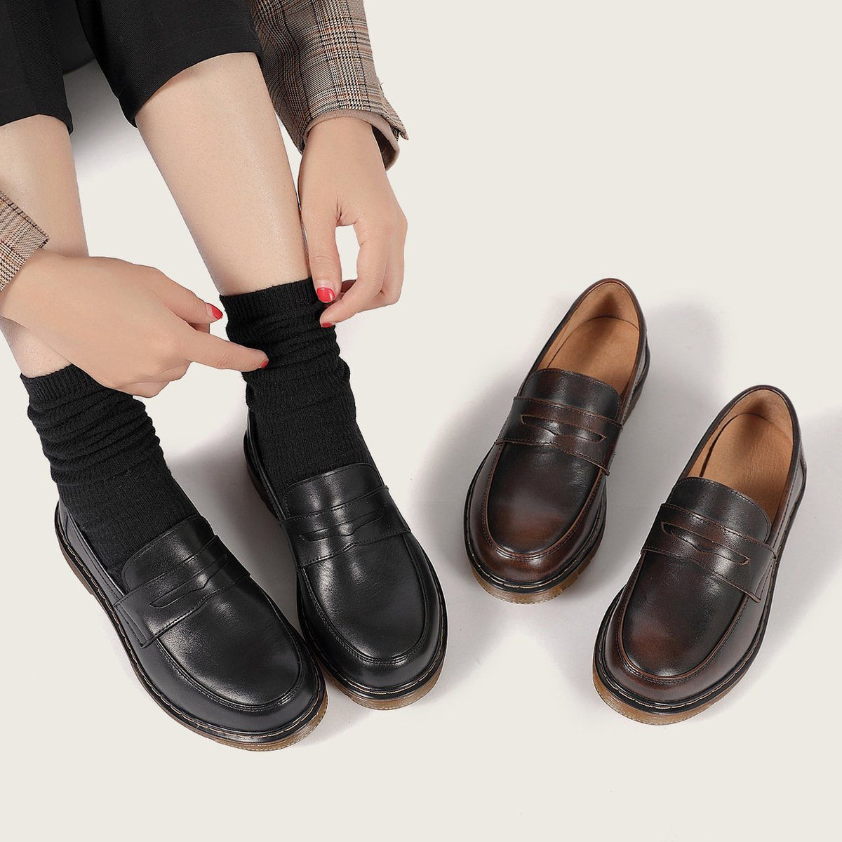 Maisie Women's Full Grain Leather Penny Loafers, view 1