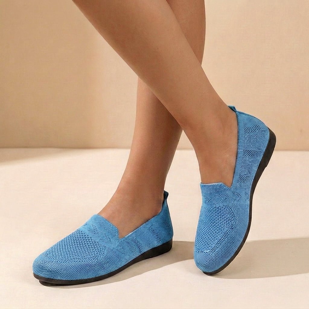 Margot Women's Knit Round Toe Flat Shoes, view 7