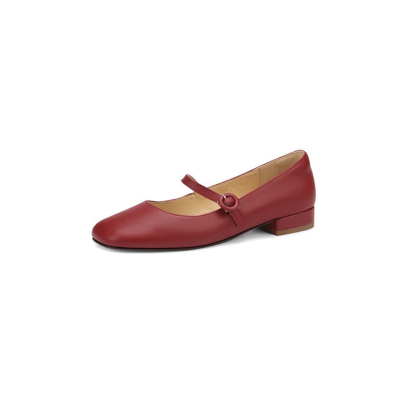 Rhea Women's Round Toe Leather Mary Jane Shoes, view 9