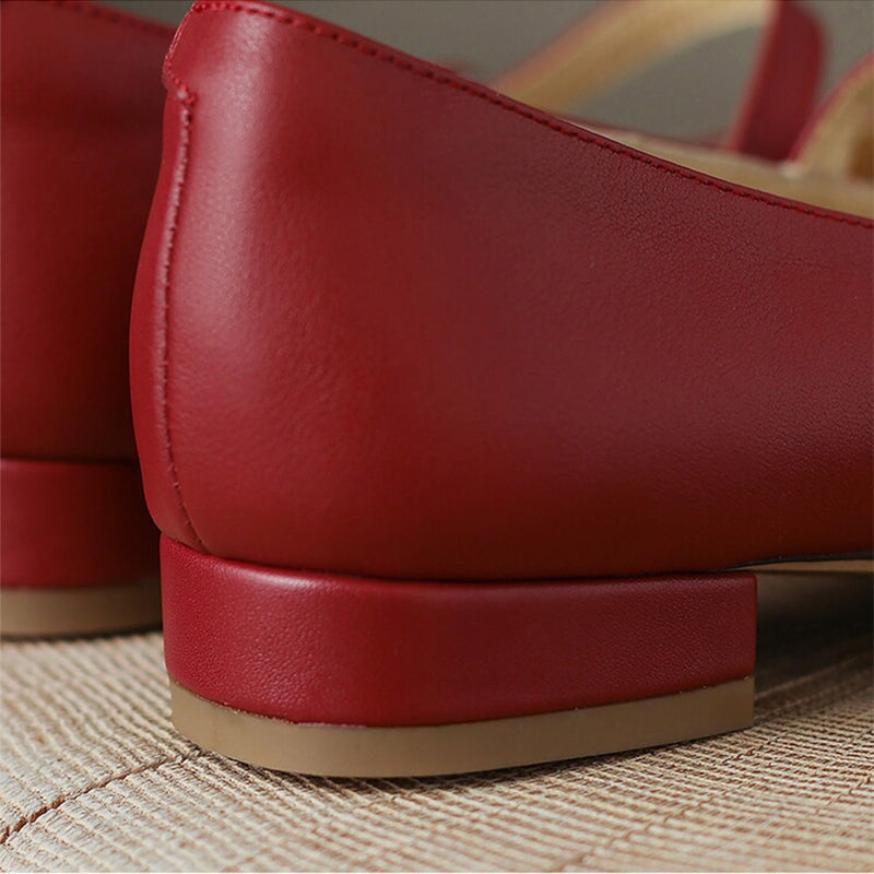 Rhea Women's Round Toe Leather Mary Jane Shoes, view 12