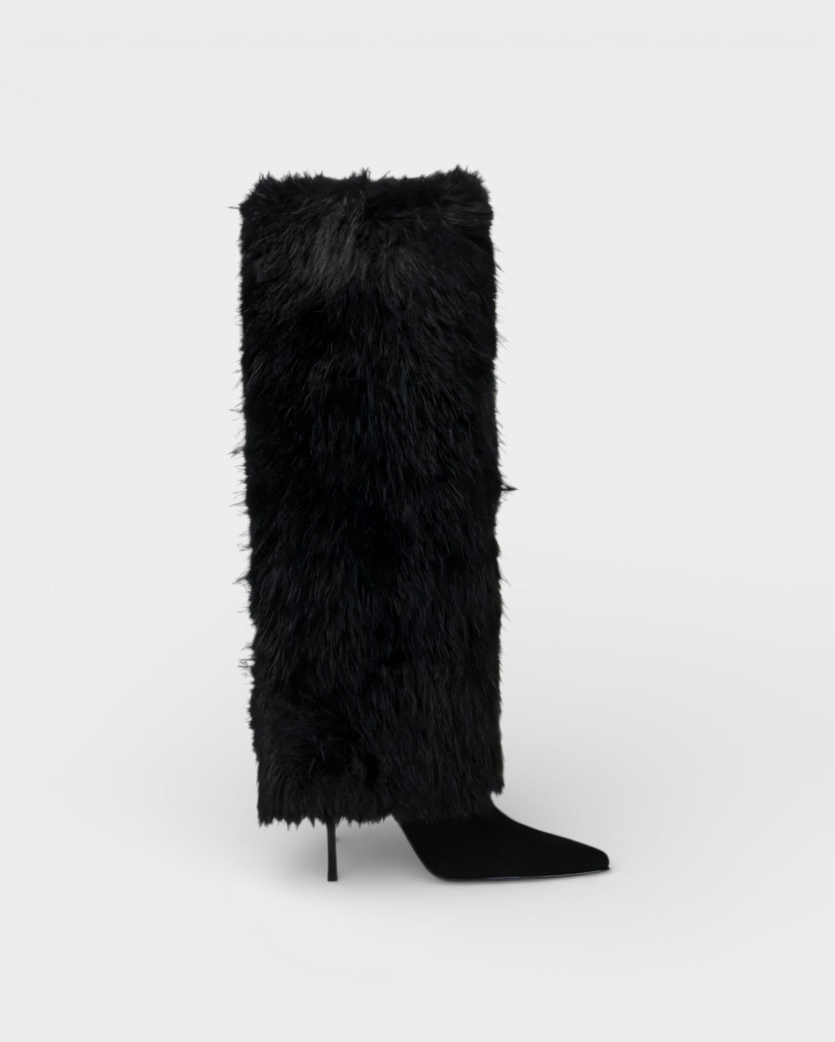 Cosima Women's Faux Fur Stiletto Heel Knee High Boots, view 6