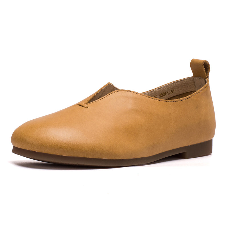 Maud Women's Flat Slip On Leather Loafers, view 5